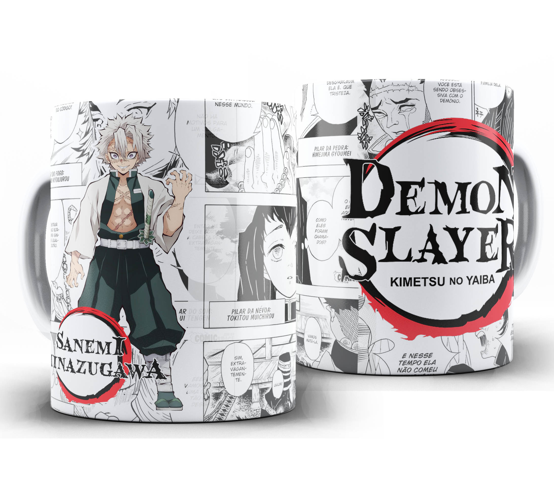 Caneca Anime Manga - Demon Slayer Kimetsu no Yaiba - Sanemi Shinazugawa